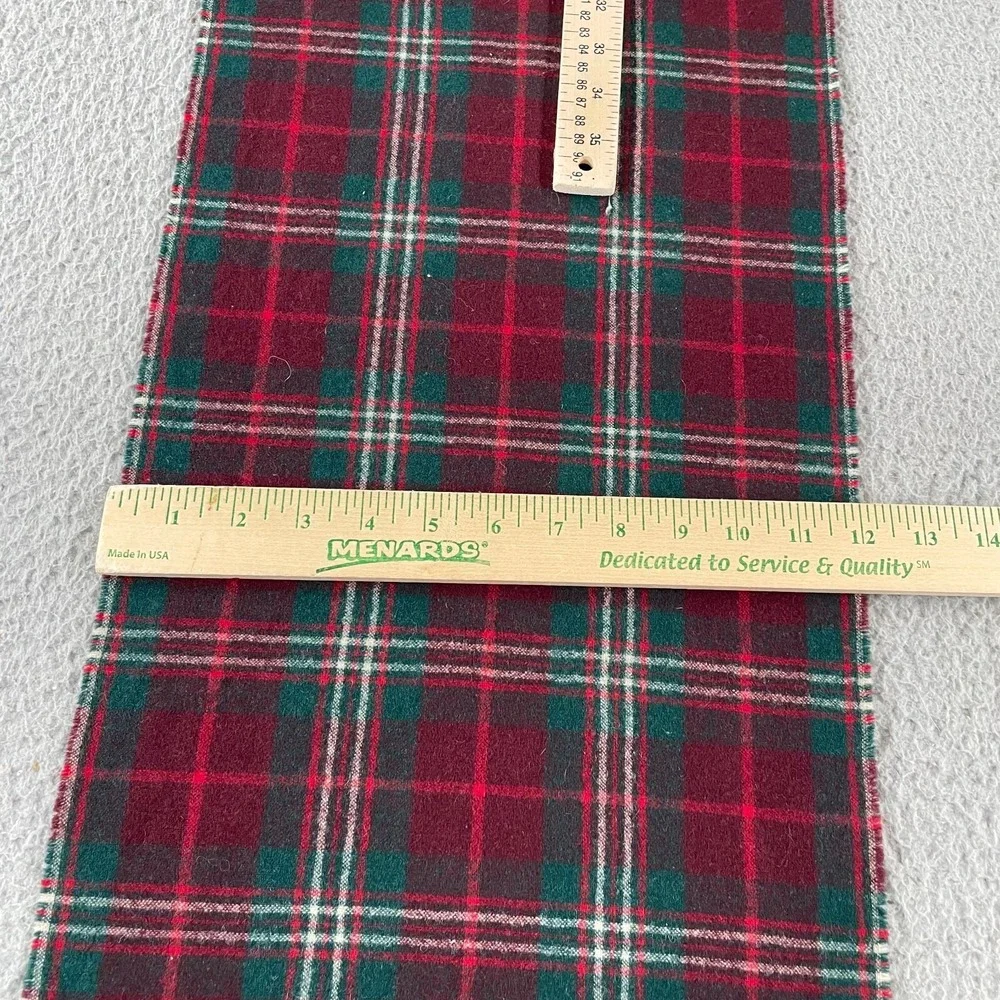 Vintage Pendleton Virgin Wool Plaid Scarf Quiet Luxury‎ Academia Red Old Money